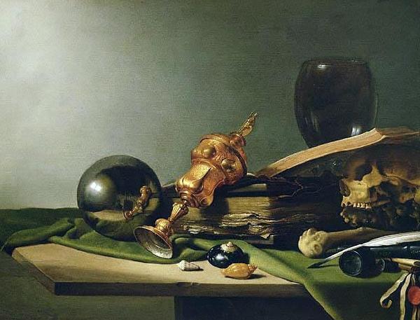 HONDECOETER, Gillis Claesz. d Stilleben mit Glaskugel